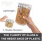 Airtight Food Storage Container, Jumbo Clear Canister with Clamp Lid, 150 oz - for Kitchen & Pantry Storage of Bulk, Dry Foods Including Pasta, Flour, Sugar, Coffee, Rice, Tea, Spices & Herbs
